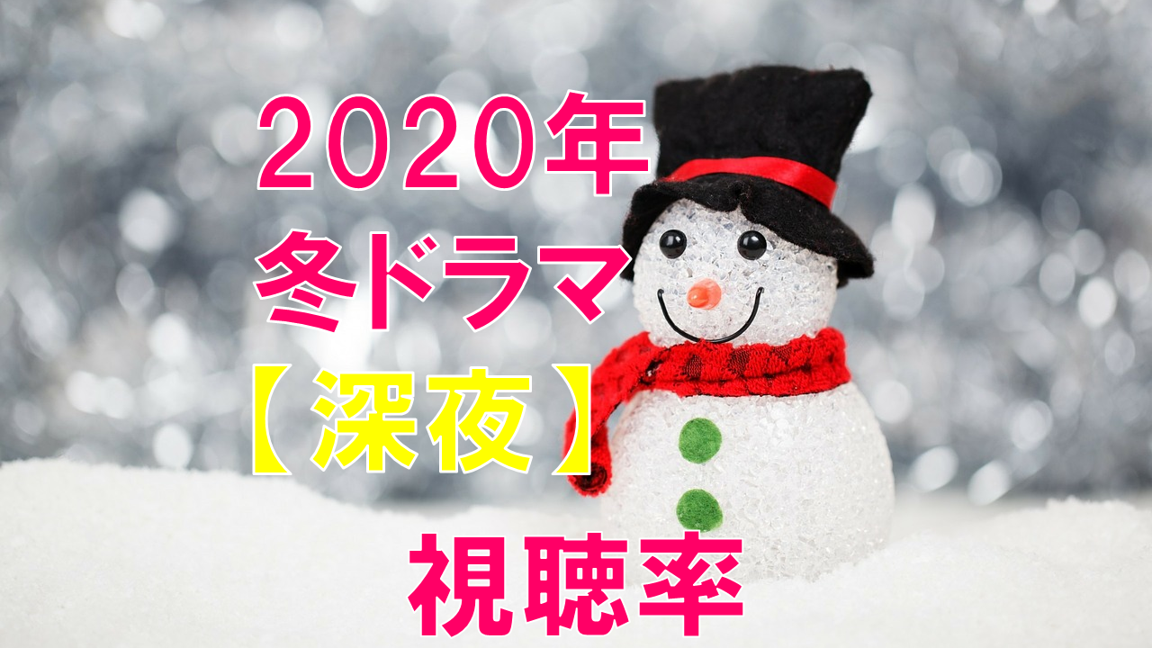深夜ドラマ（2020年1月～冬ドラマ） 視聴率比較